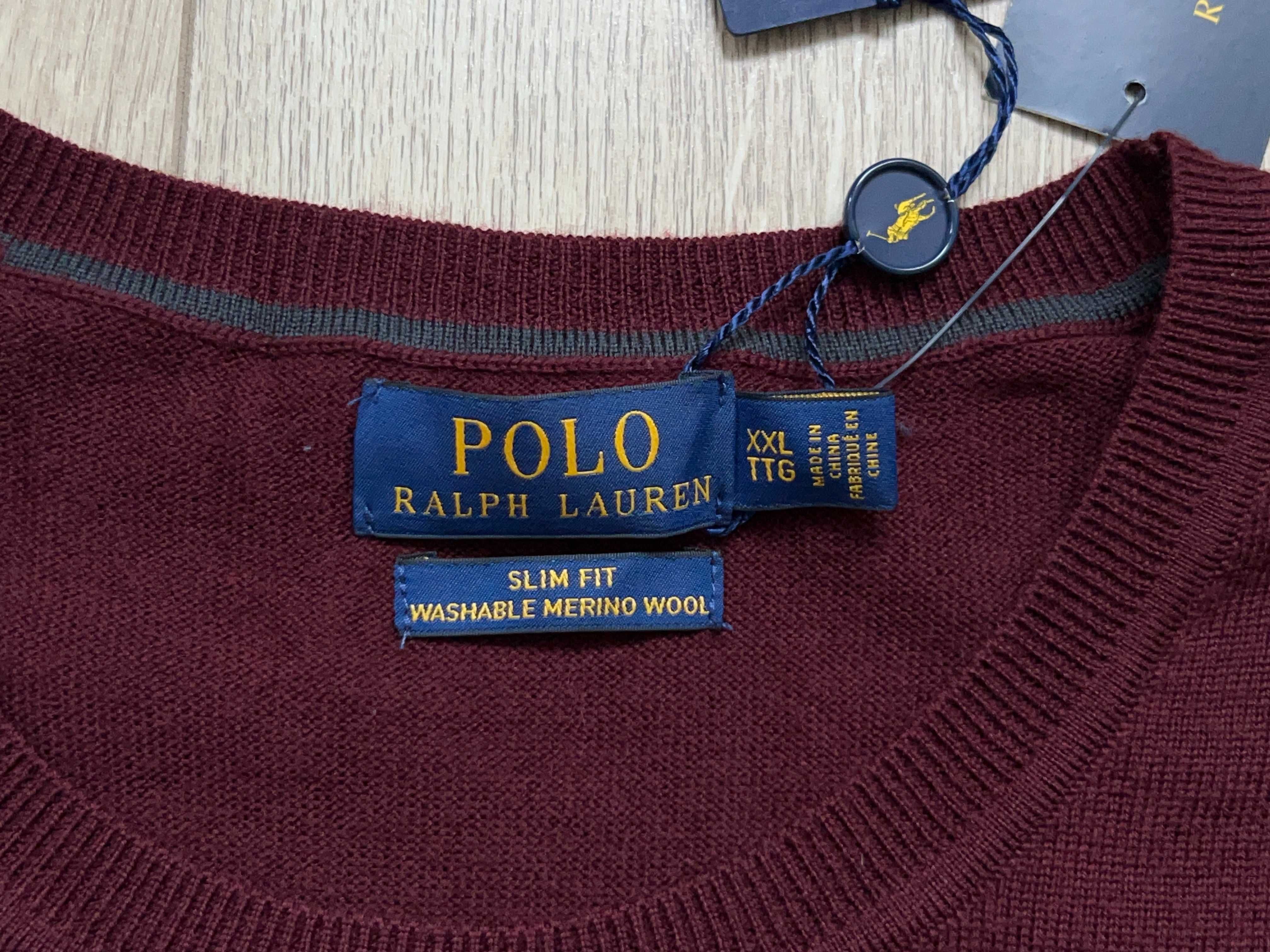 Polo Ralph Lauren чоловічий светр кофта шерстяний оригінал новий XXL