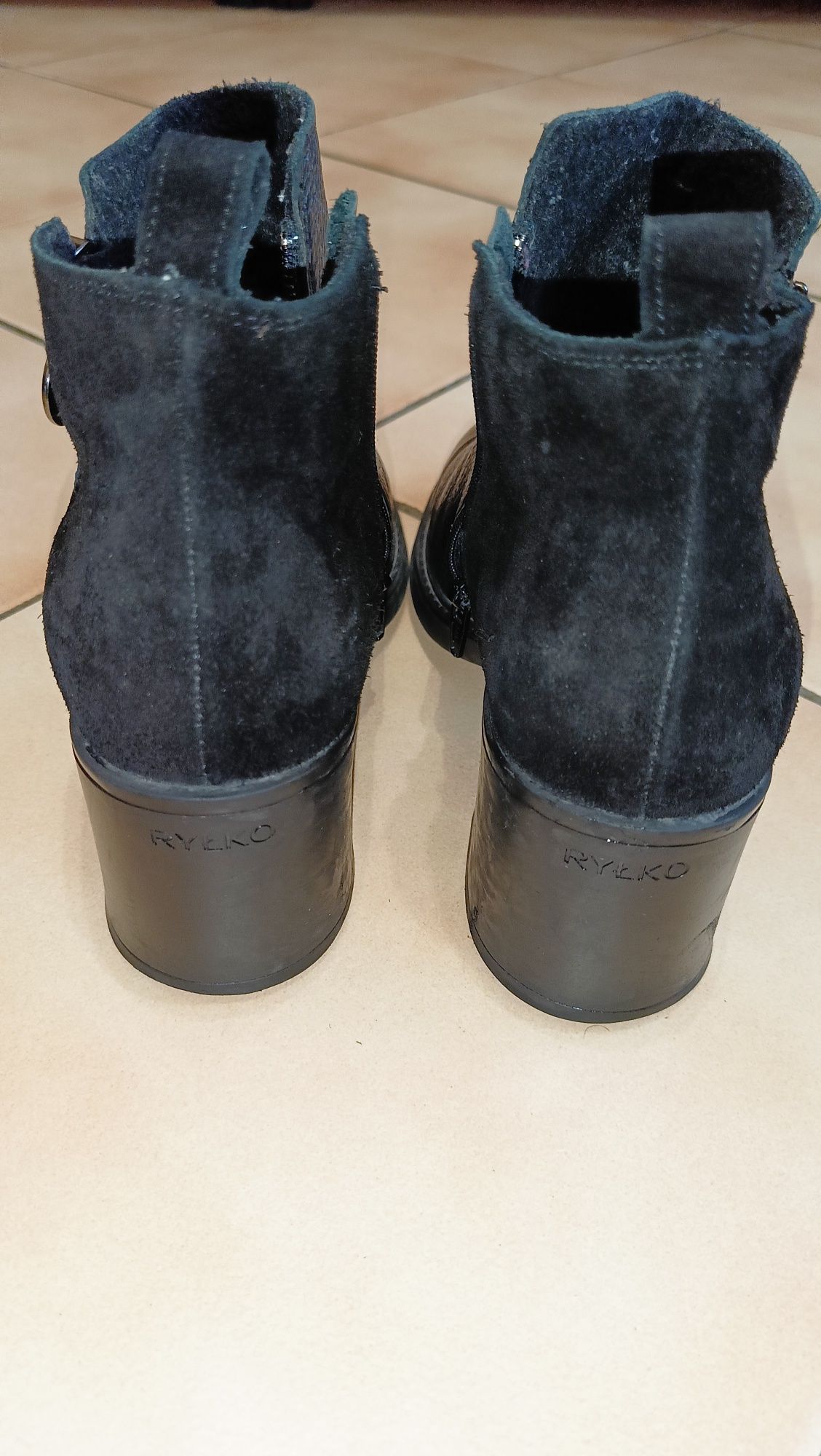 Zimowe skórzane buty RYŁKO
