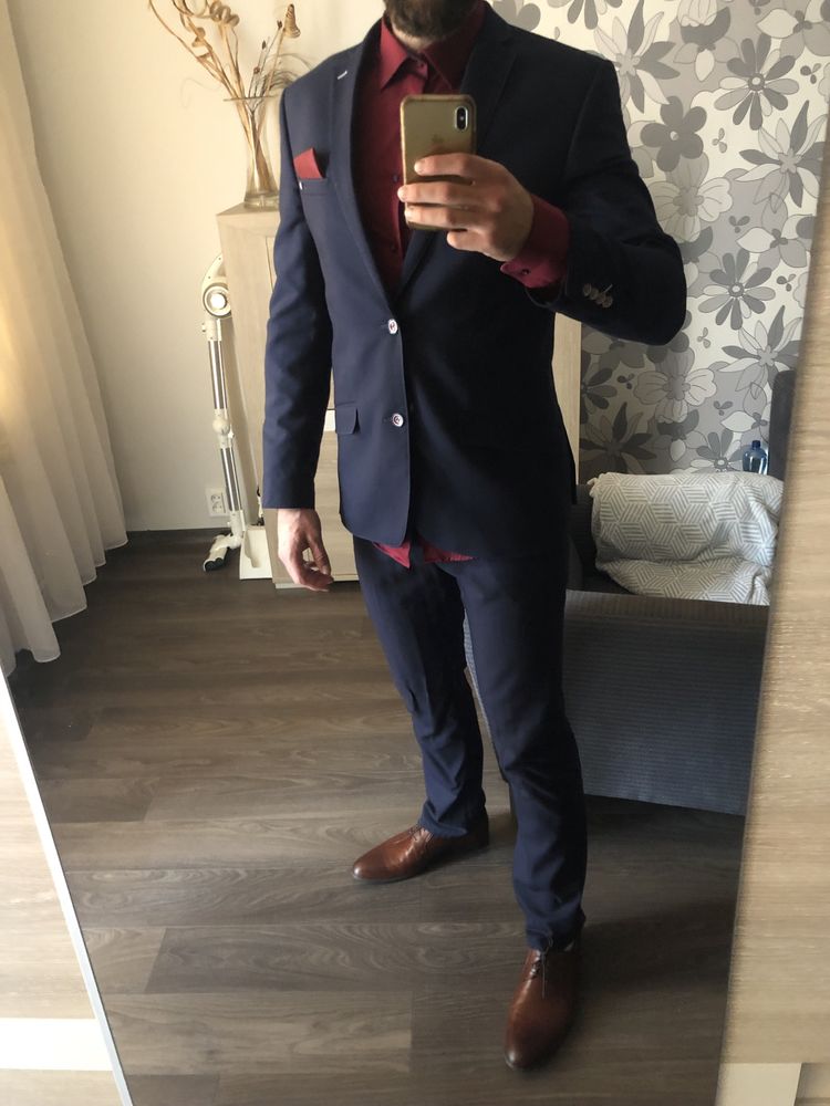 Garnitur Oliver slimfit elegancki 185cm