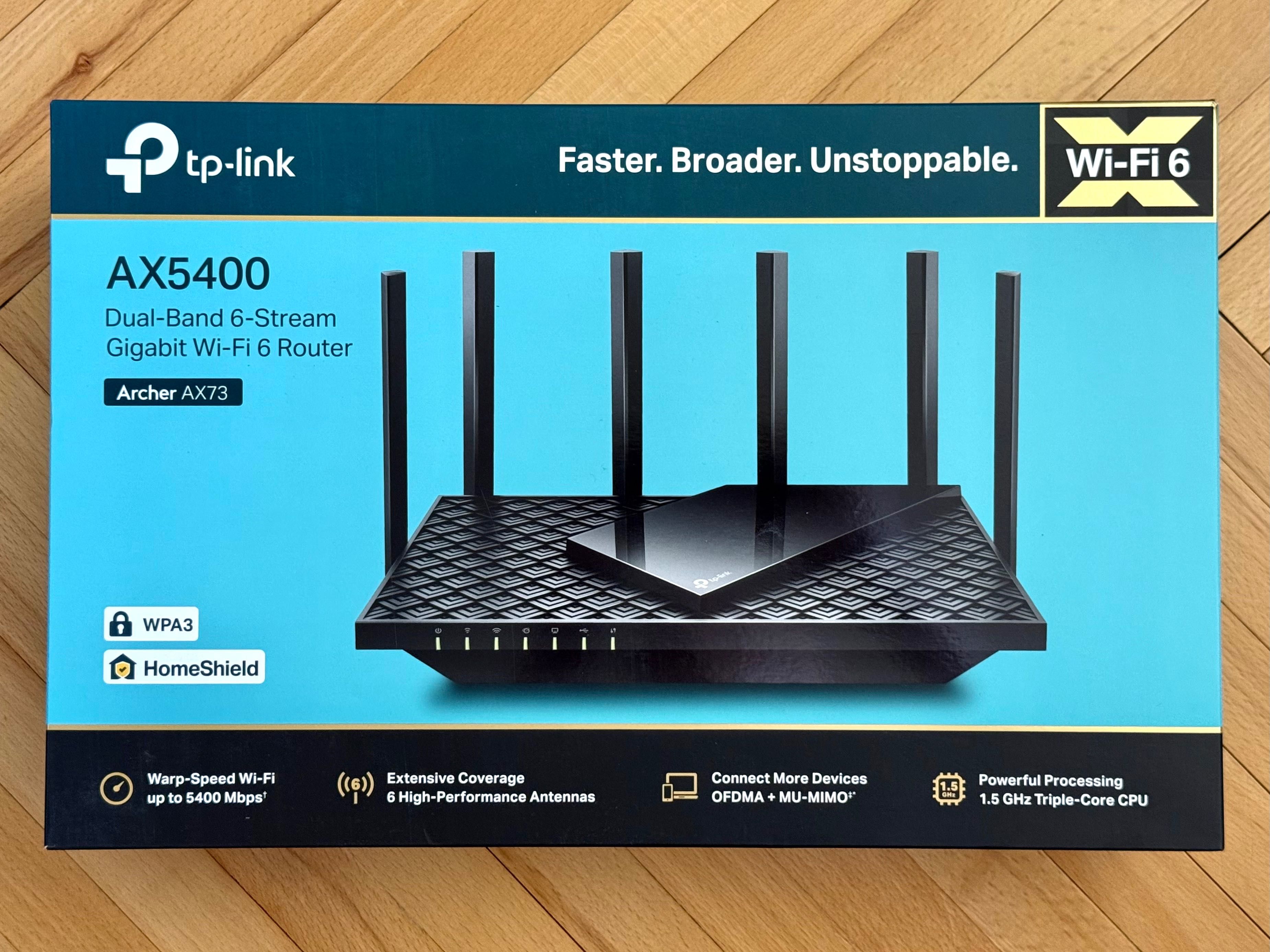 Router TP-LINK Wi-Fi 6 AX5400 Archer AX73 (na gwarancji do 19.07.2025)