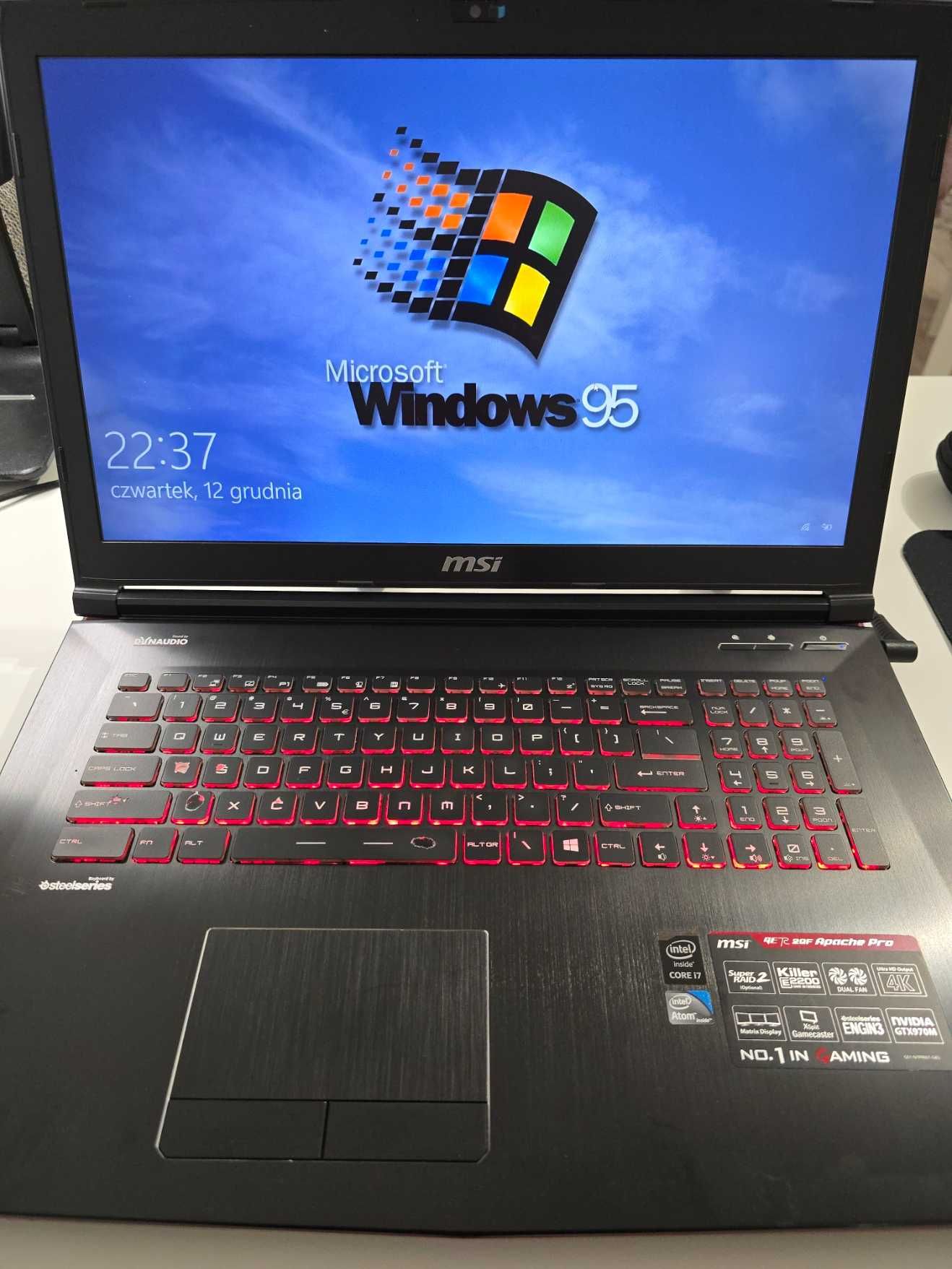 Laptop gamingowy MSI GE72 2QF 17' i7 GTX 970M 16/1500 GB SSD