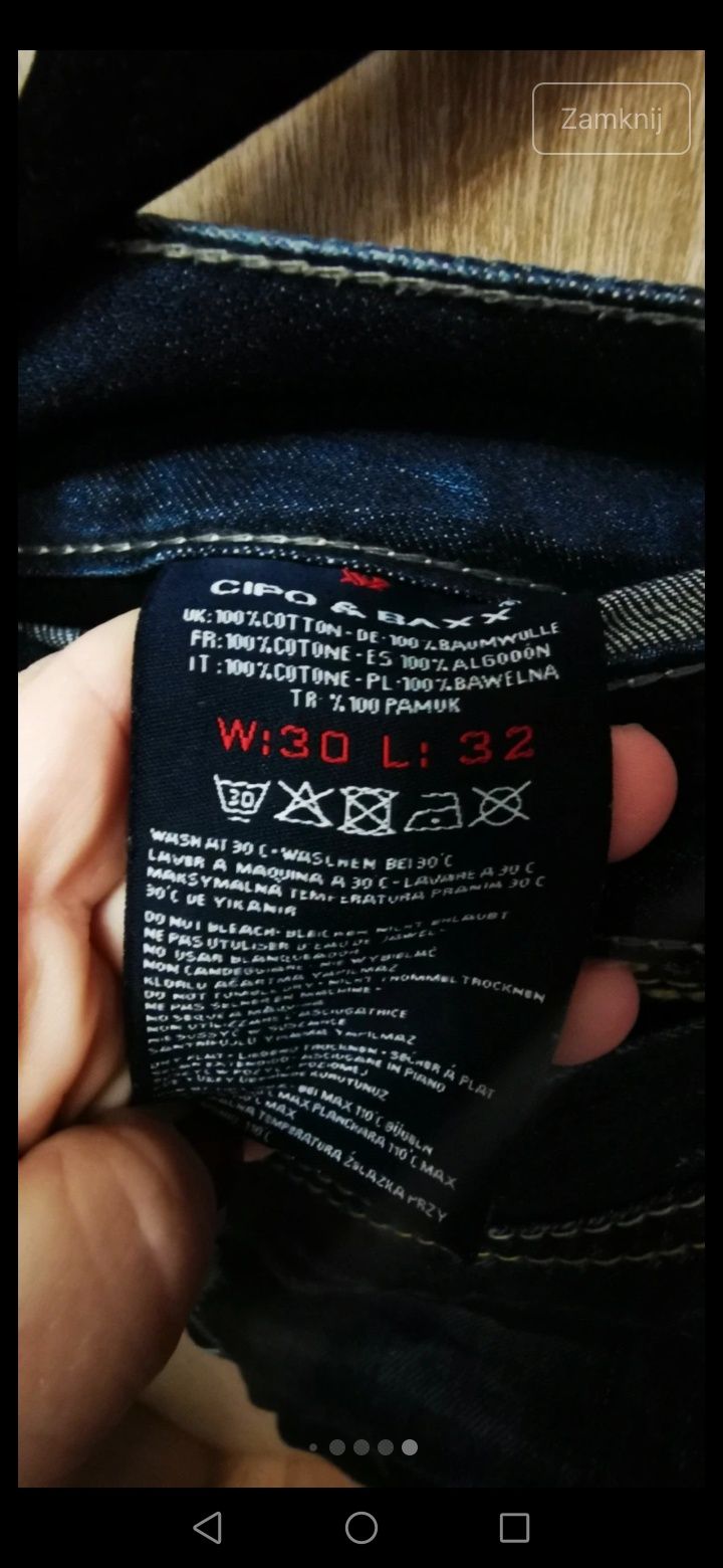 Nowe spodnie męskie Cipo&Baxx r. W30 L32