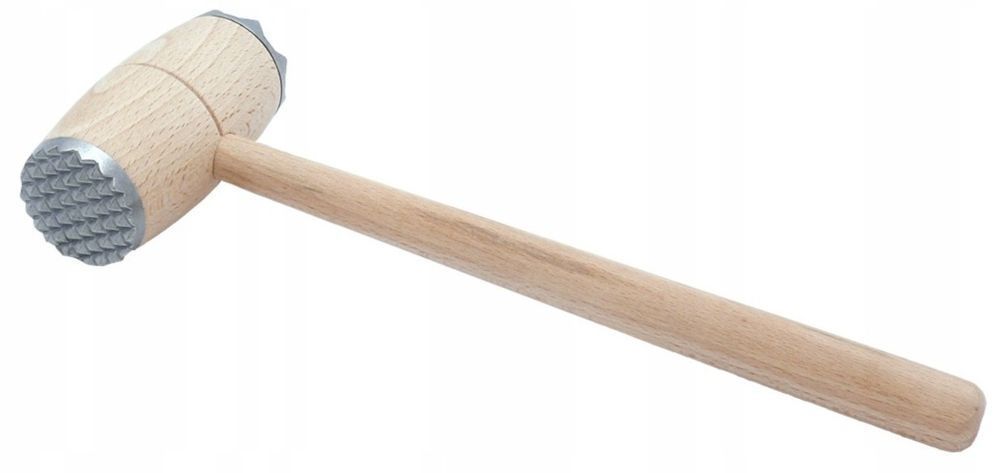 Drewniany Tłuczek Do Mięsa Młotek Dwustronny Do Ubijania Kotletów 28Cm