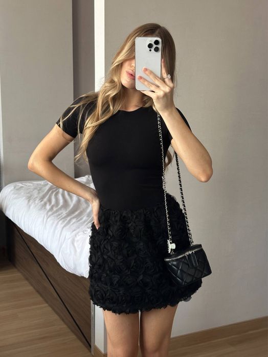 Спідниця з трояндами, спідниця жіноча, спідниця з мереживом, спідниця