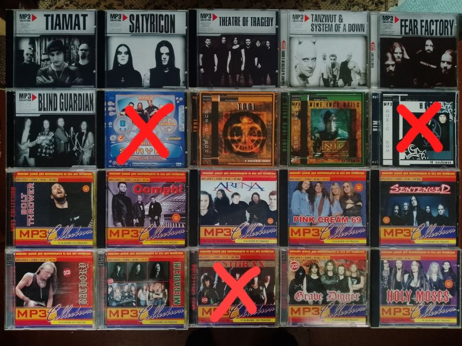 Продаються mp3 диски рок та метал.