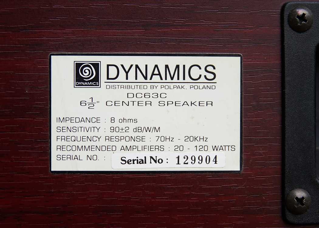 Głośnik centralny DYNAMICS DC 63 C