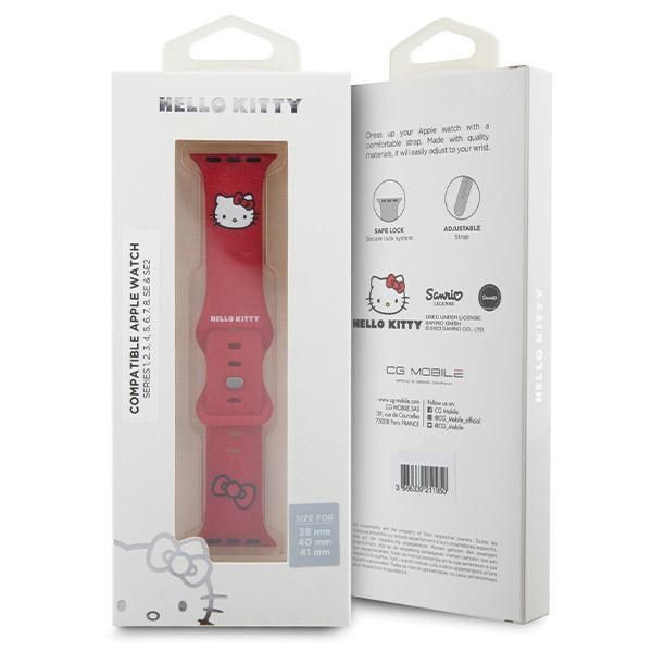 Hello Kitty Pasek HKAWMSCHBLR Apple Watch 38/40/41mm czerwony/strap