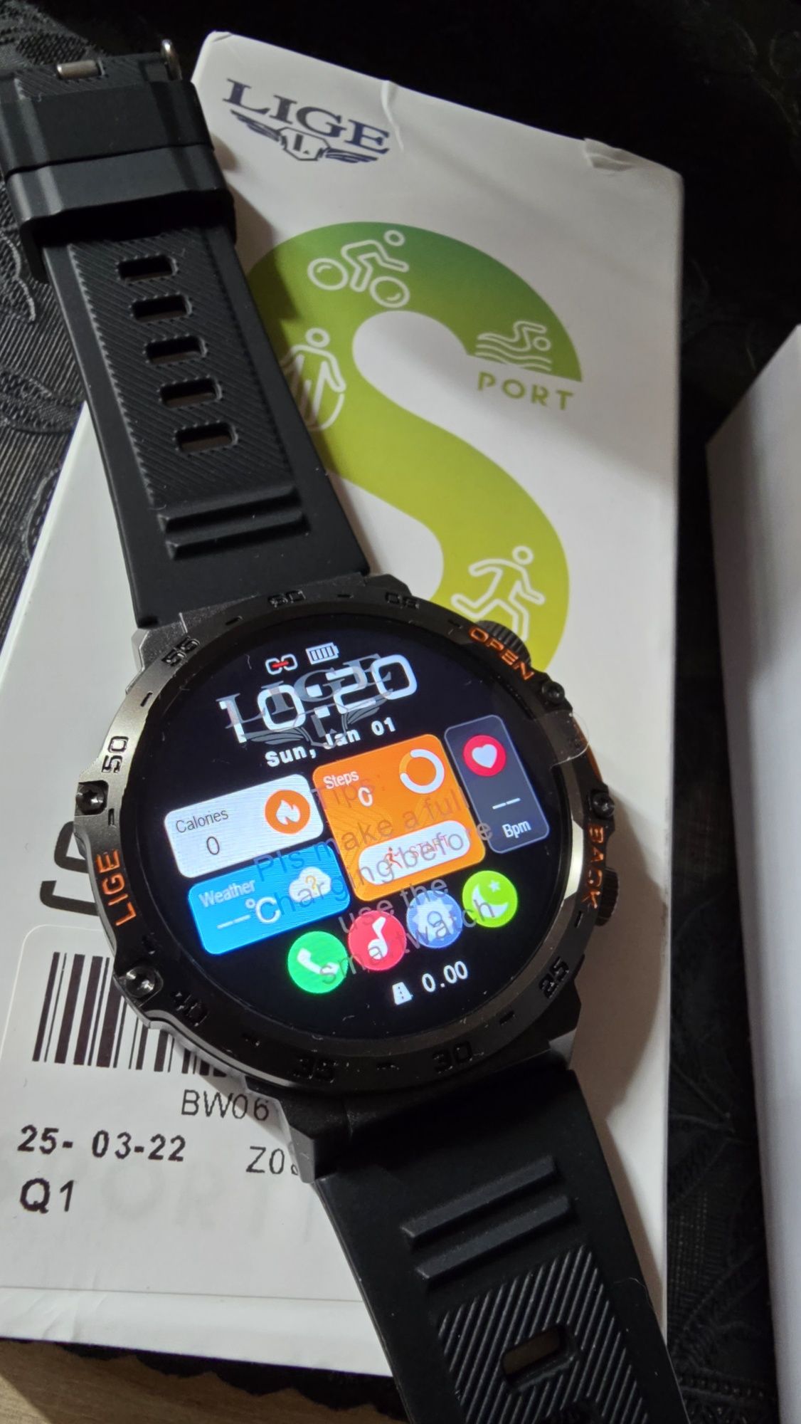 Zegarek Męski Smartwatch Explo Amoled  + Led Latarka