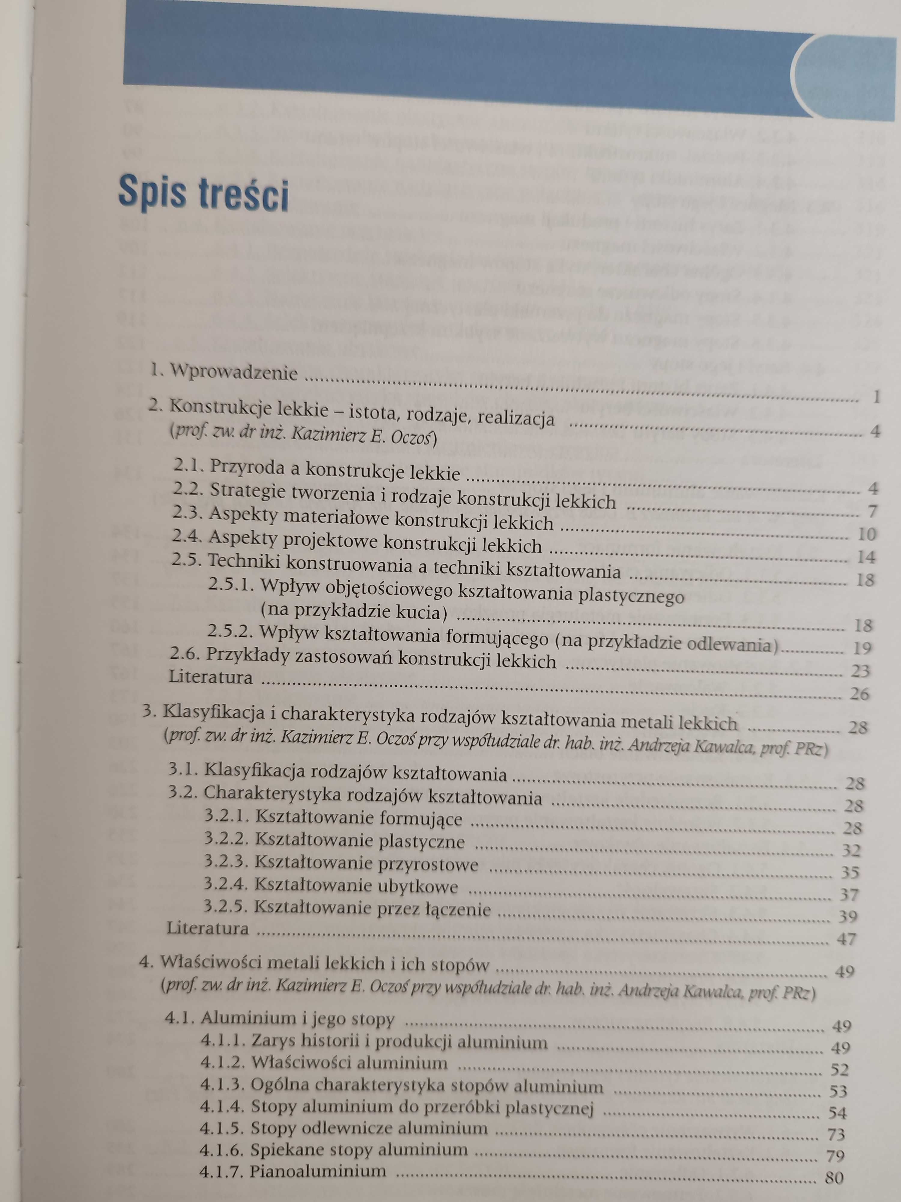 Oczoś K., Kawalec A.: Kształtowanie metali lekkich
