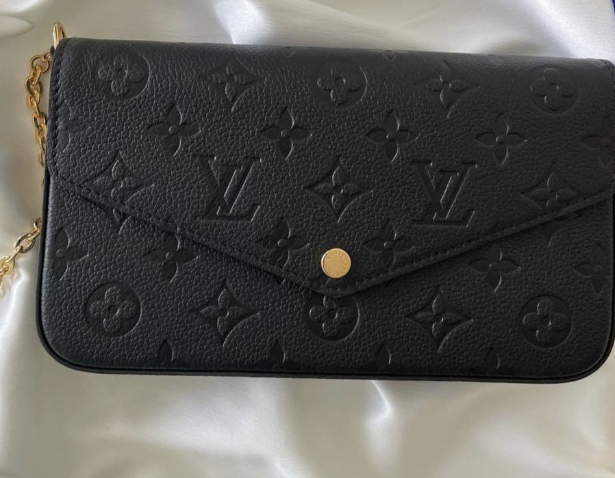 Клатч черный LV Луи Витон оригинал Louis Vuitton б/у