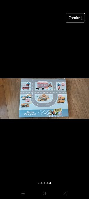 Zestaw autek budowlanych z planszą w opakowaniu