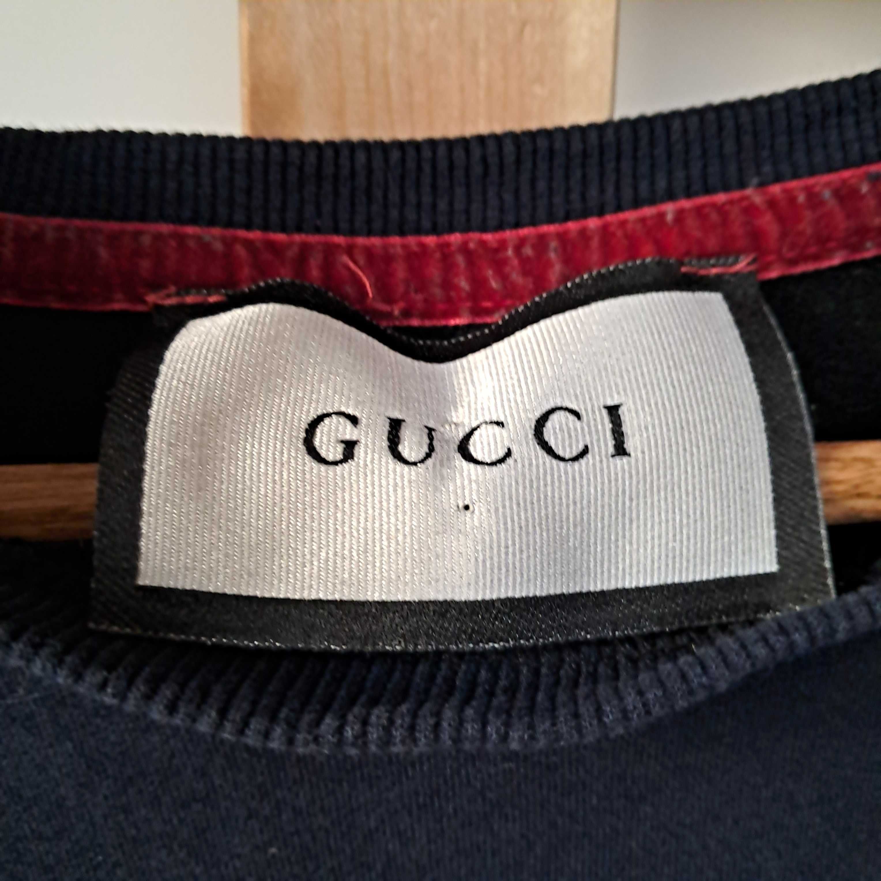 Bluza Gucci granatowa niebieska wąż damska męska unisex XXL