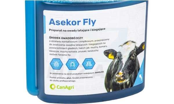NAJSKUTECZNIEJSZY Preparat na owady MUCHY ASEKOR FLY, niebieski, 1 L