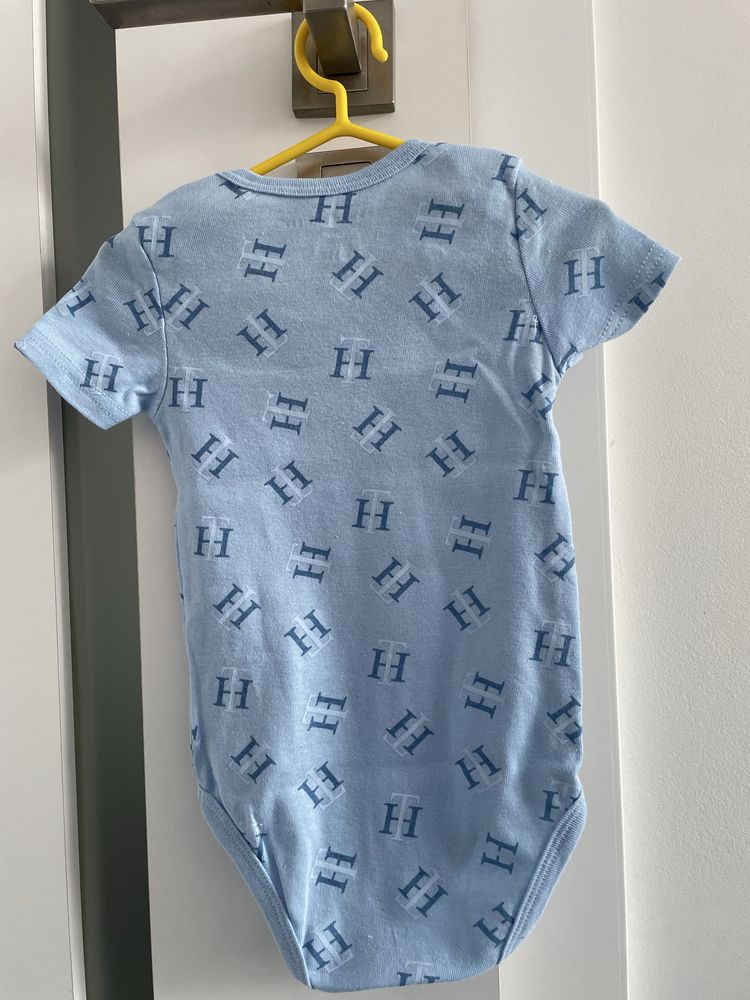 Body chłopięce niemowlęce bawełniane z krótkim rękawem Tommy Hilfiger