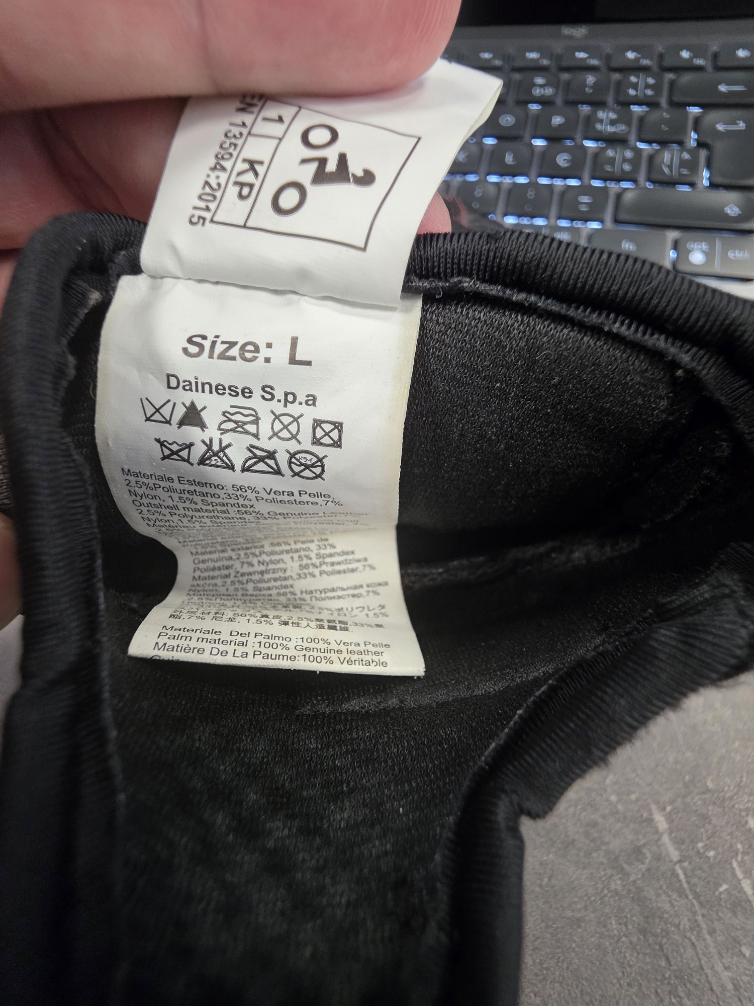 Luvas Dainese Karakum Ergo Tex tamanho L