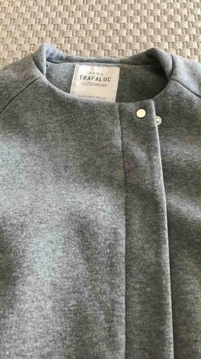 casaquinha cinza cintada quentinha