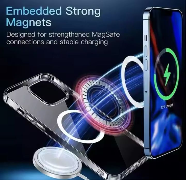 Прозорий чехол iphone 15 pro max magsafe