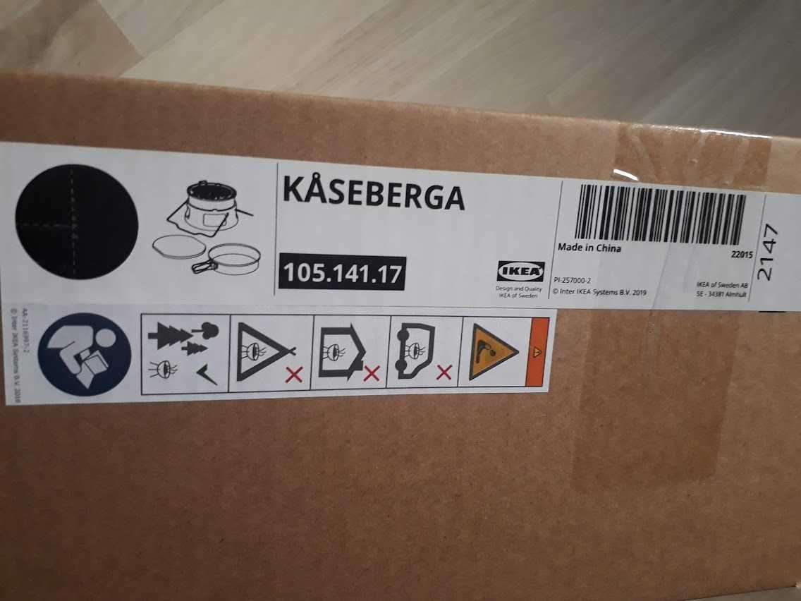 Ikea KASEBERGA Przenośny grill węglowy, czarny Funkcjonalny na plaże