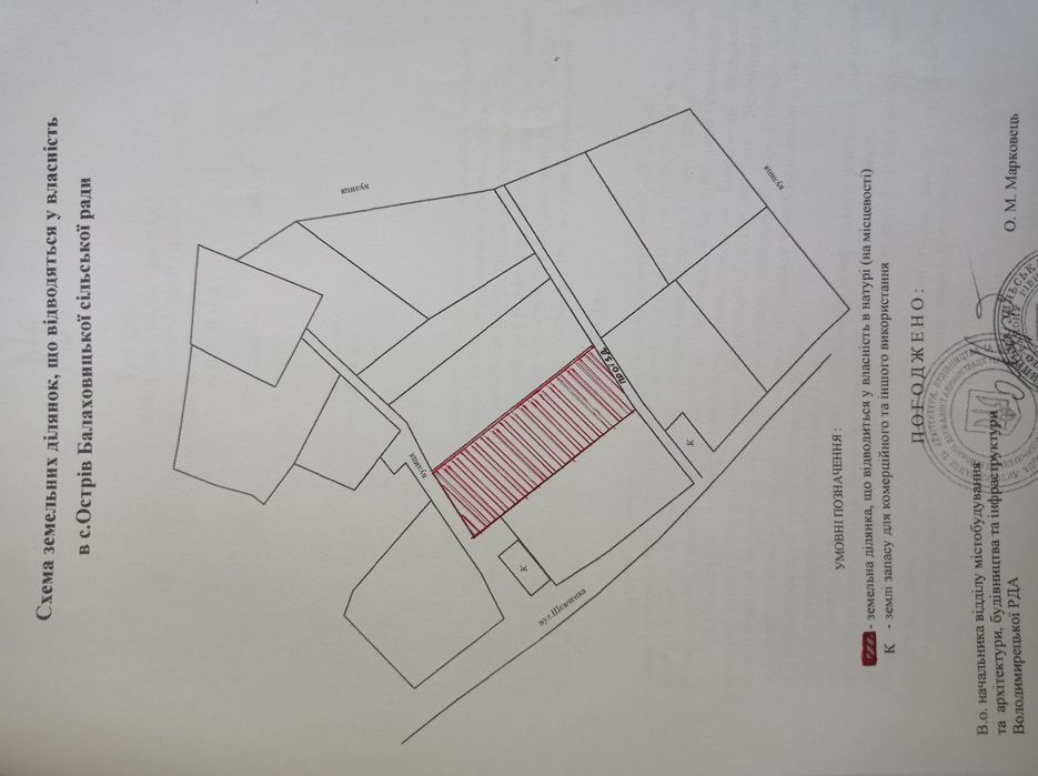 земельна ділянка Острів 25 сот