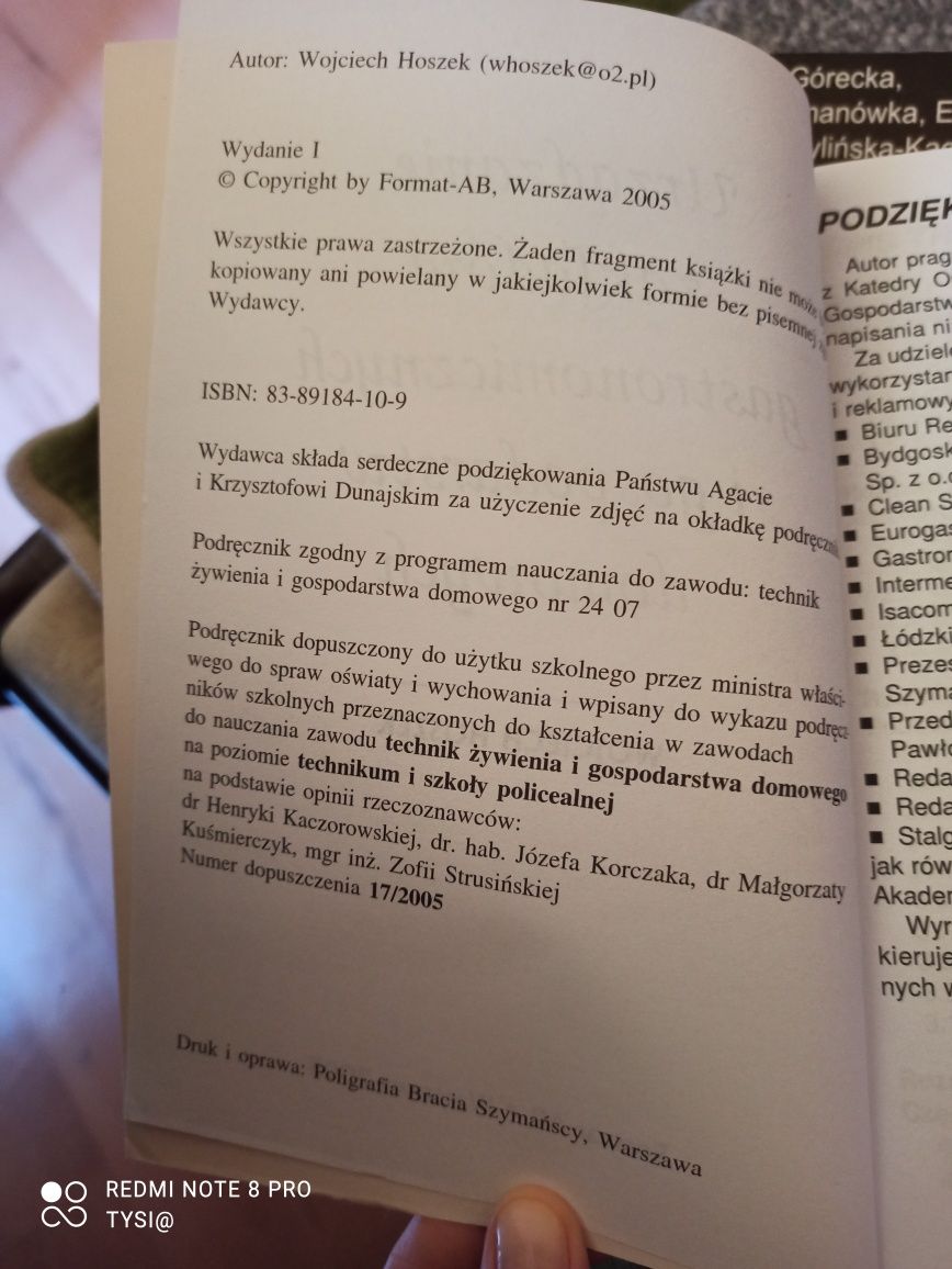 Urządzanie Zakładów Gastronomicznych i  gospodarstw domowych