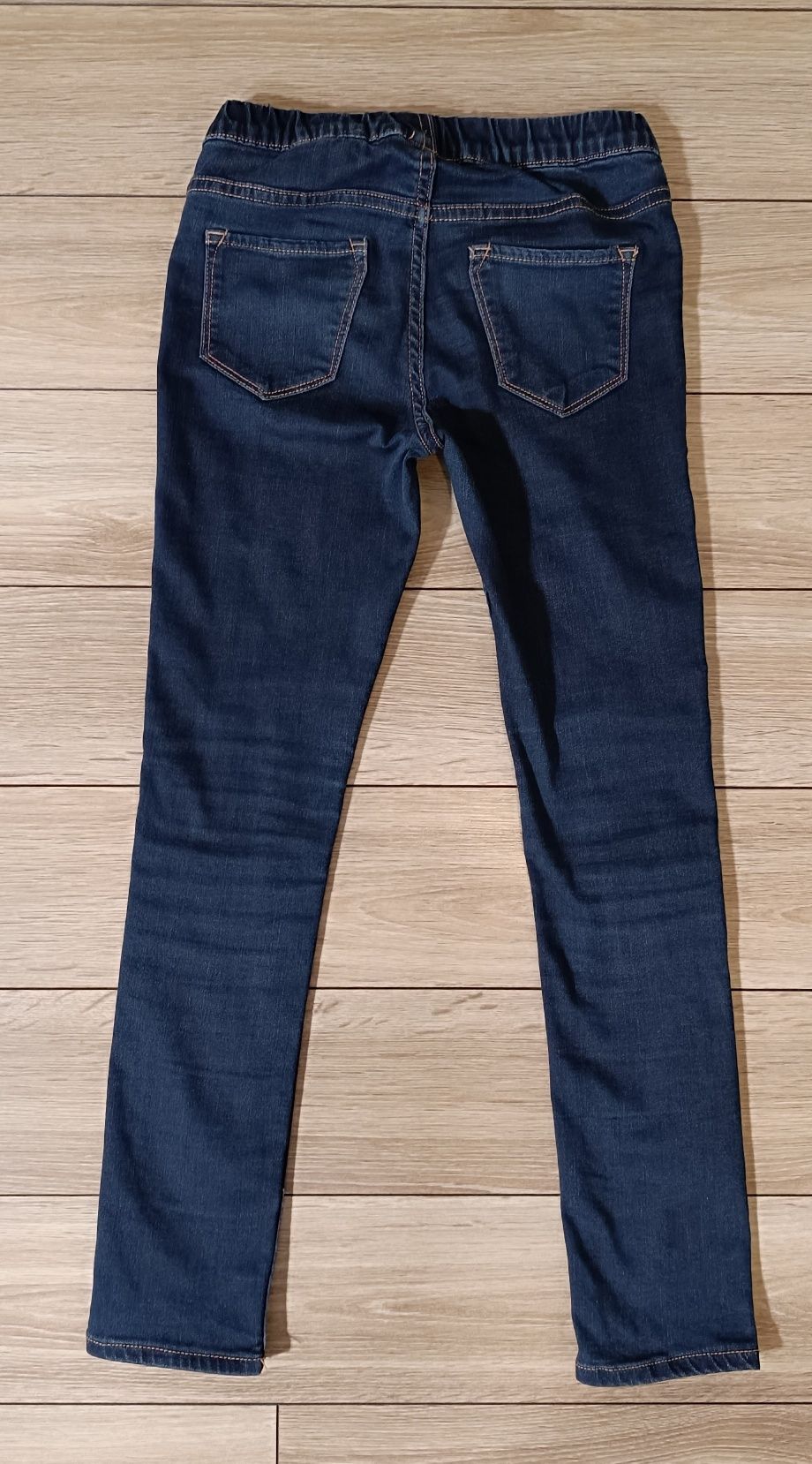 Jegginsy jeansowe dziewczęce H&M, rozm. 128 cm, stan BDB+