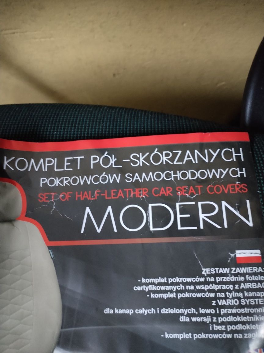 Pokrowce na fotel samochodowy, komplet 2 fotele, kanapa, zagłówki