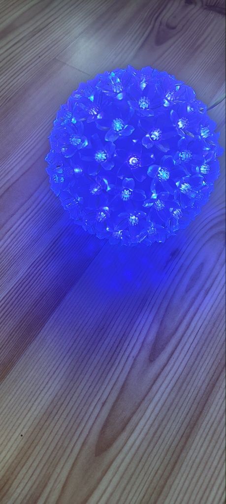 Lampka led kula kwiat niebieska