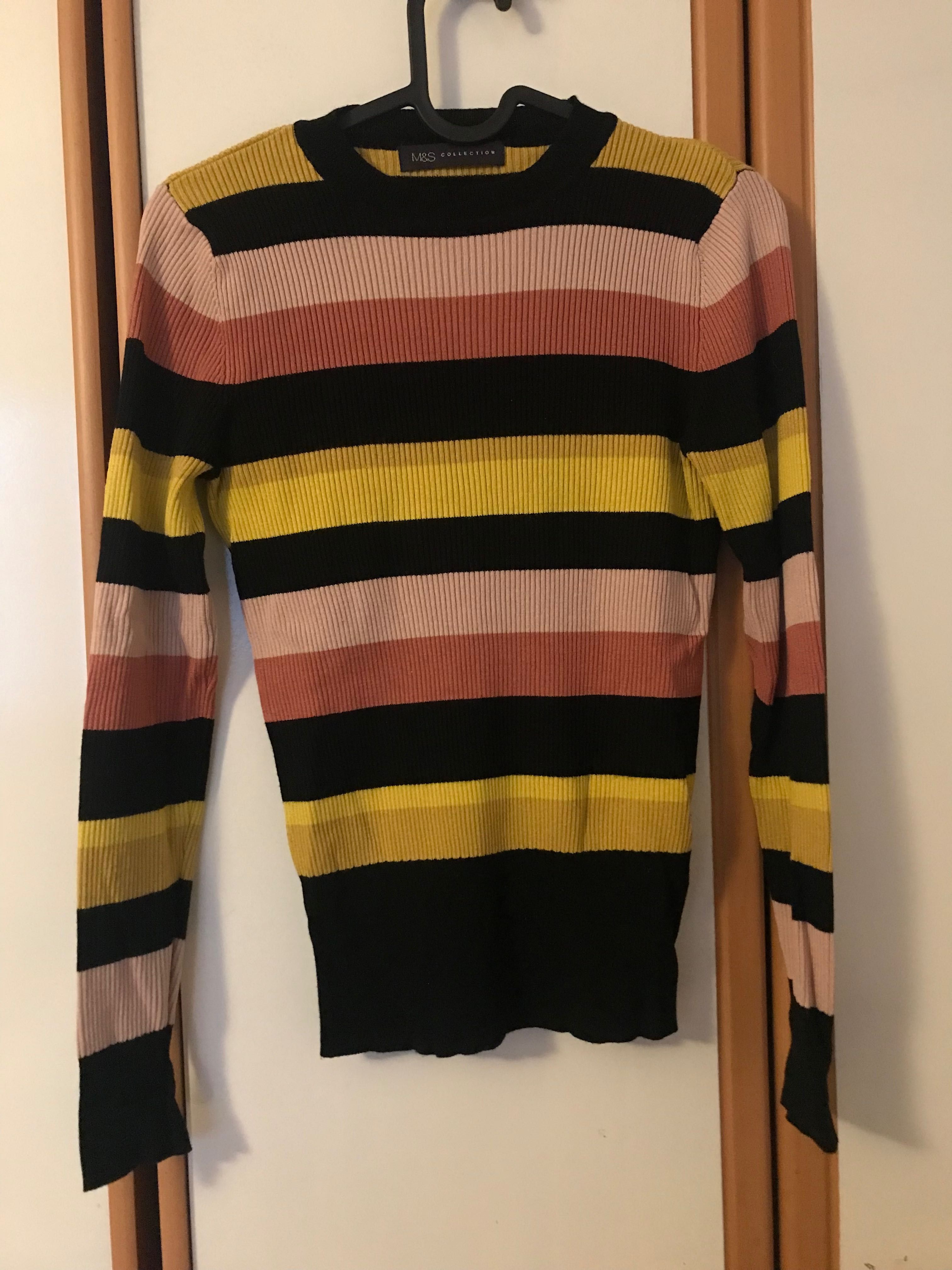 Sweterek w paski M&S wiskoza jak nowy S/M
