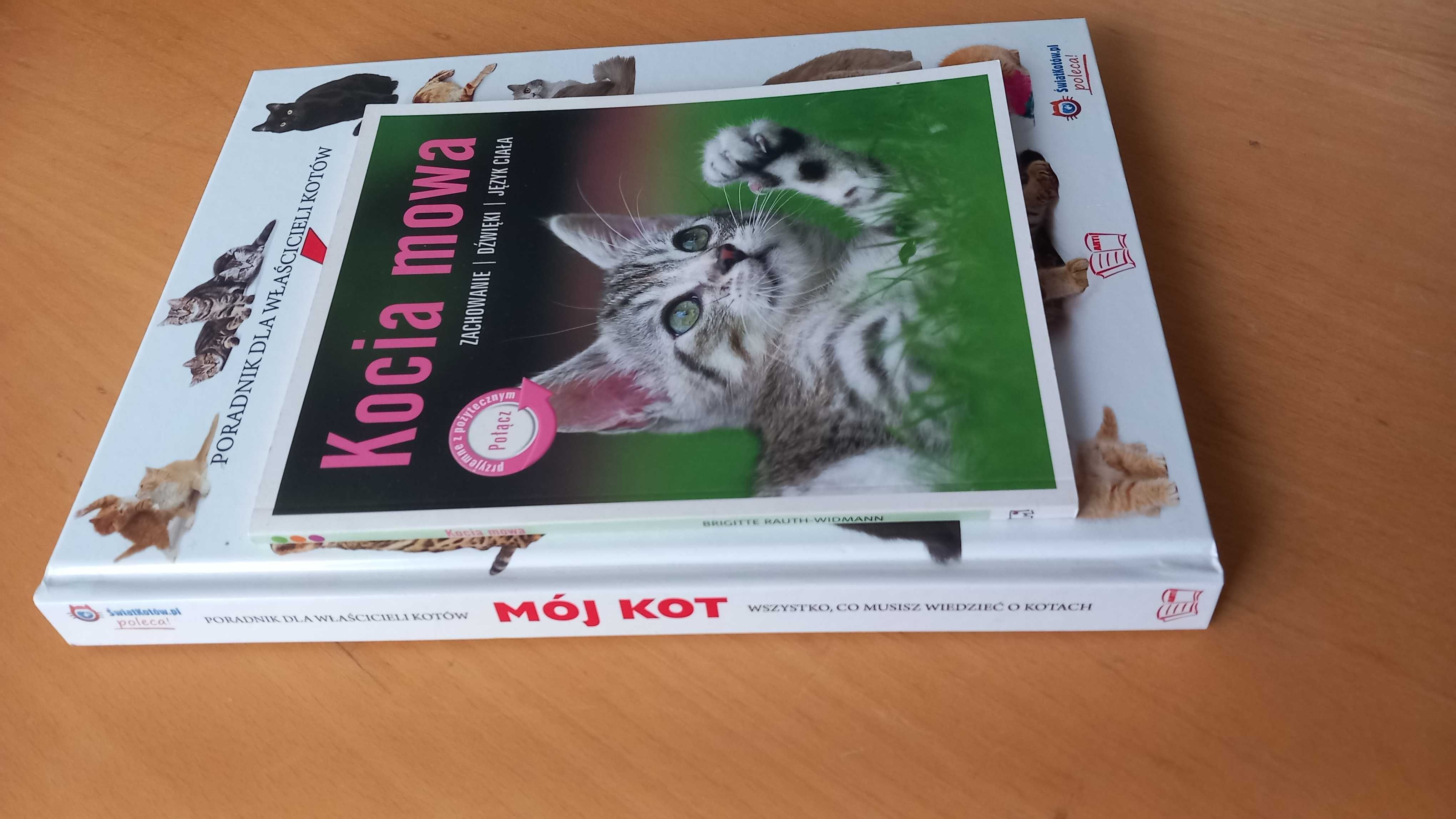 Zestaw 2 książek o kotach poradniki Mój kot Kocia mowa behawior