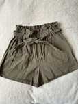 Szorty spodenki paperbag Shein S 36 khaki zielone oliwkowe