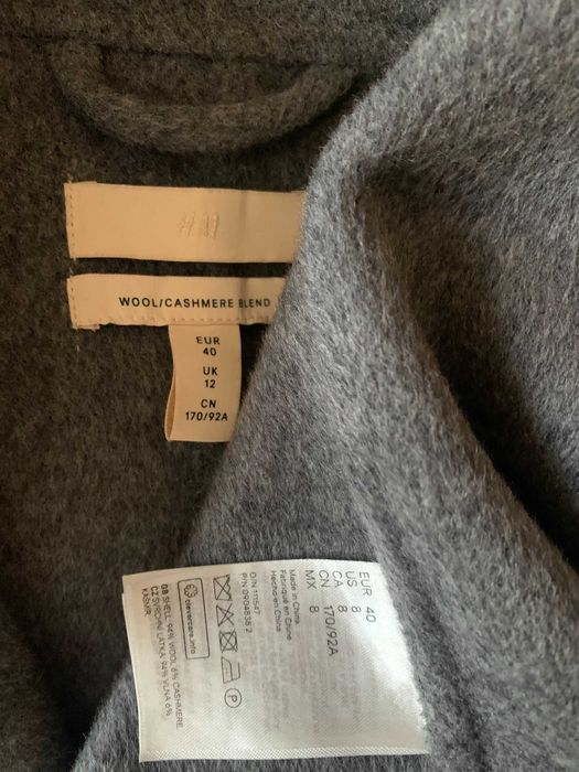 H&M Premium Selection базовое шерстяное пальто с кашемиром