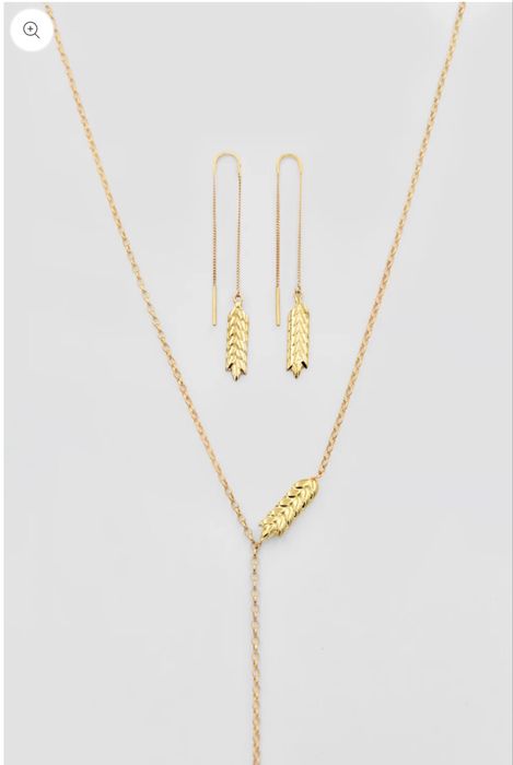 Сережки і підвіска «Цілунок сонця» пшеничні колоски Ні грама драми