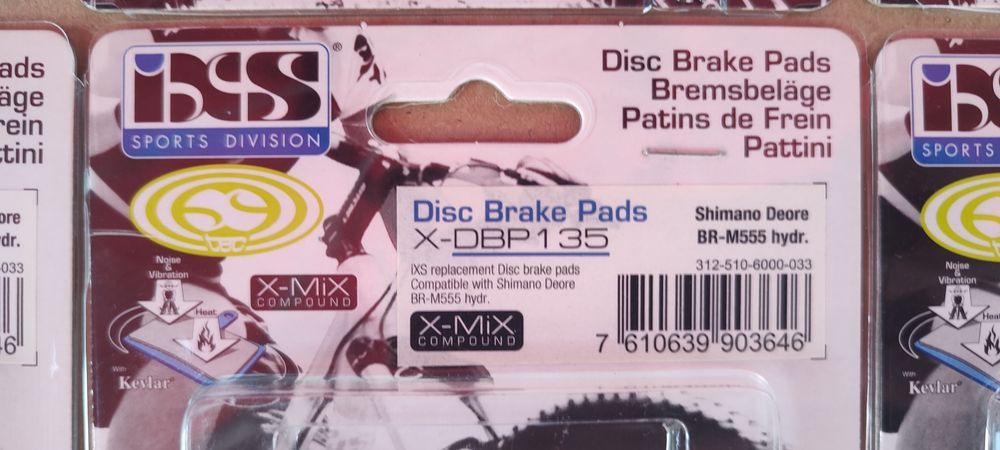 Nowe klocki IXS hamulcowe Shimano Deore