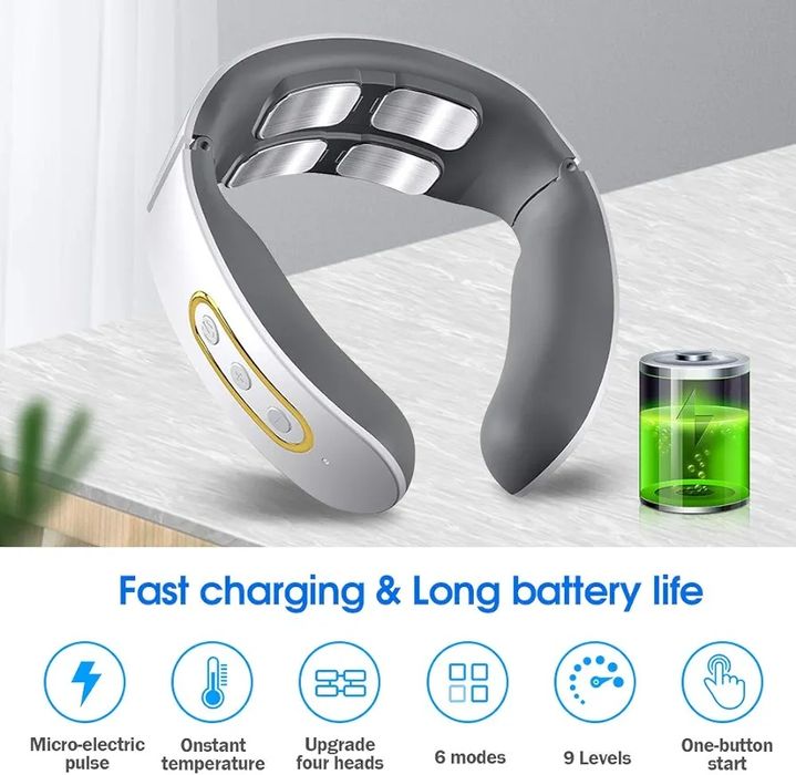 Elektrostymulator masażer szyi jt-809 z funkcją ogrzewania