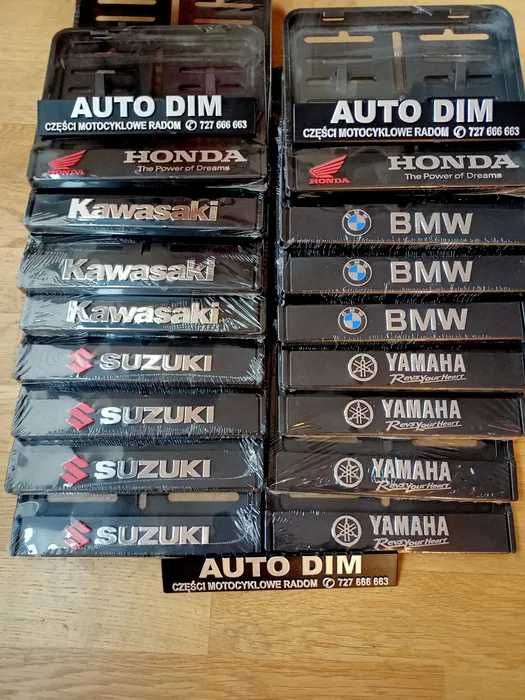 Motocyklowa Ramka do tablicy rejestracyjnej  3D KAWASAKI