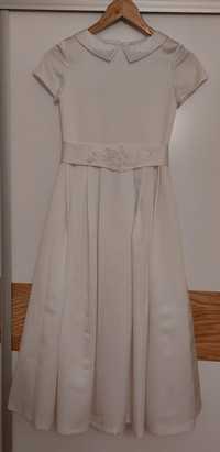 Sukienka biała z halką tiulową r.146