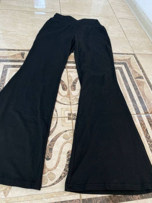 Кльош штани чорні клеш y2k опиум flared pants