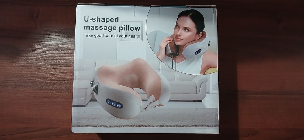 Массажная подушка на шею с подогревом, новая!