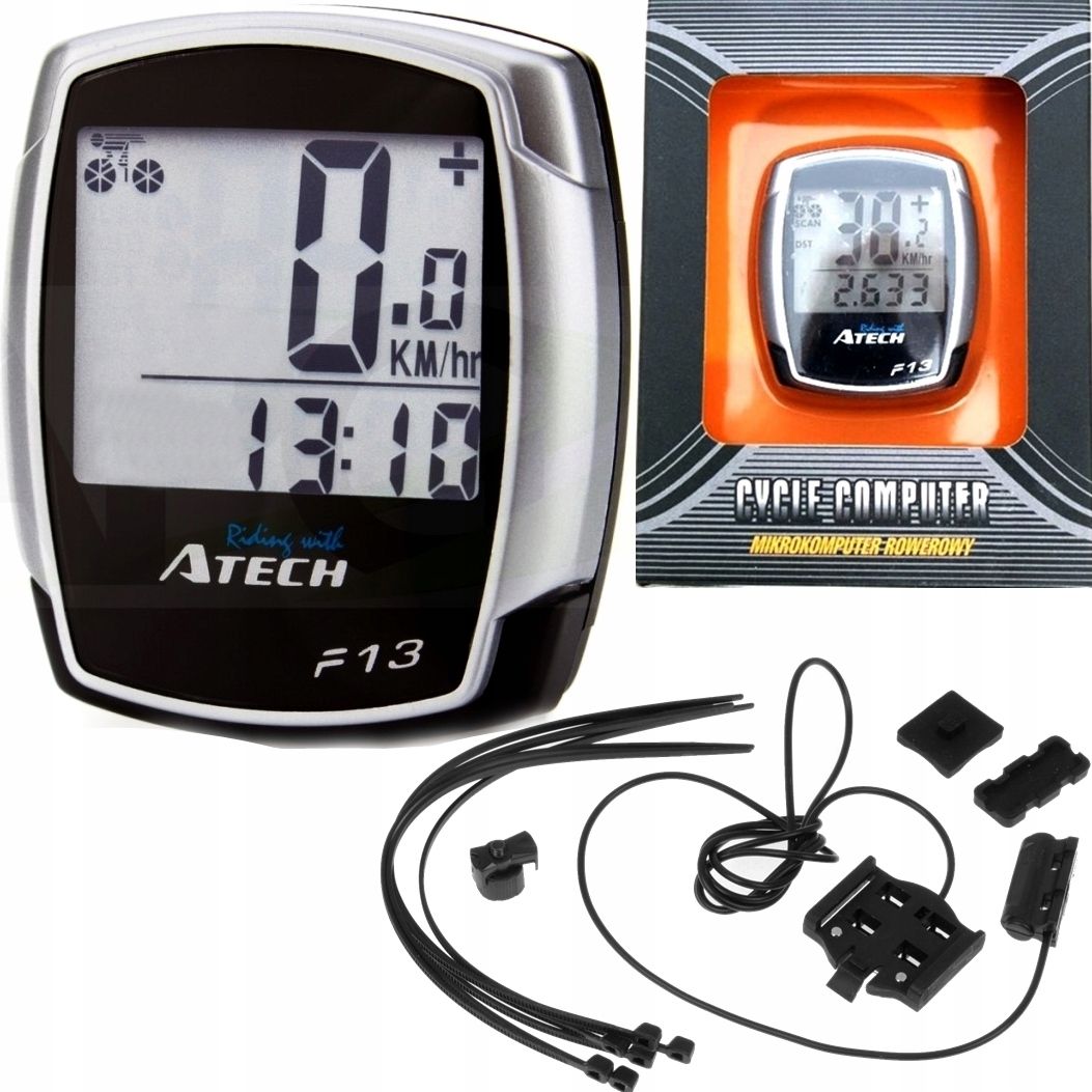 Atech TU13 13 funkcji licznik rowerowy przewodowy
