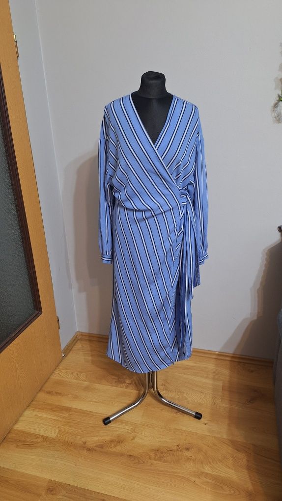 Sukienka kopertowa maxi r. 44 H&M