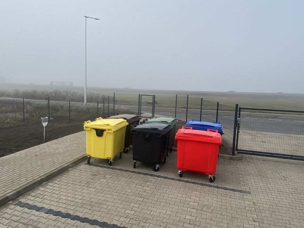 Pojemnik kosz kubeł kontener 1100 l bio odpady śmiecie eko segregacja