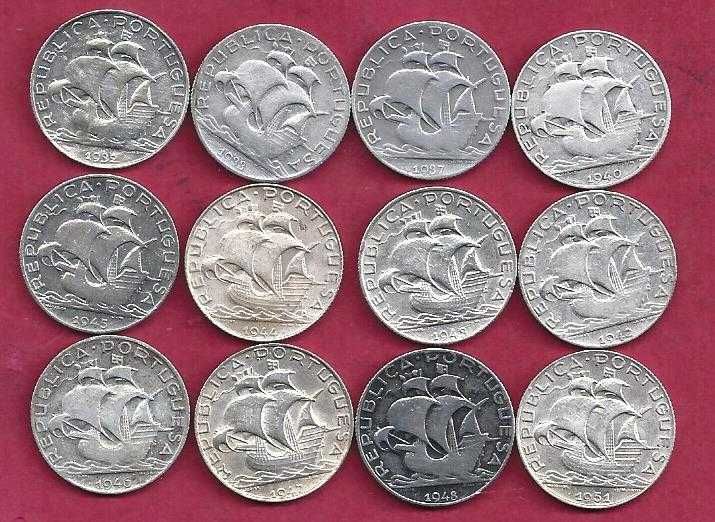 COLEÇÃO  COMPLETA   de  2$50  Escudos  12 Moedas de Prata  rara