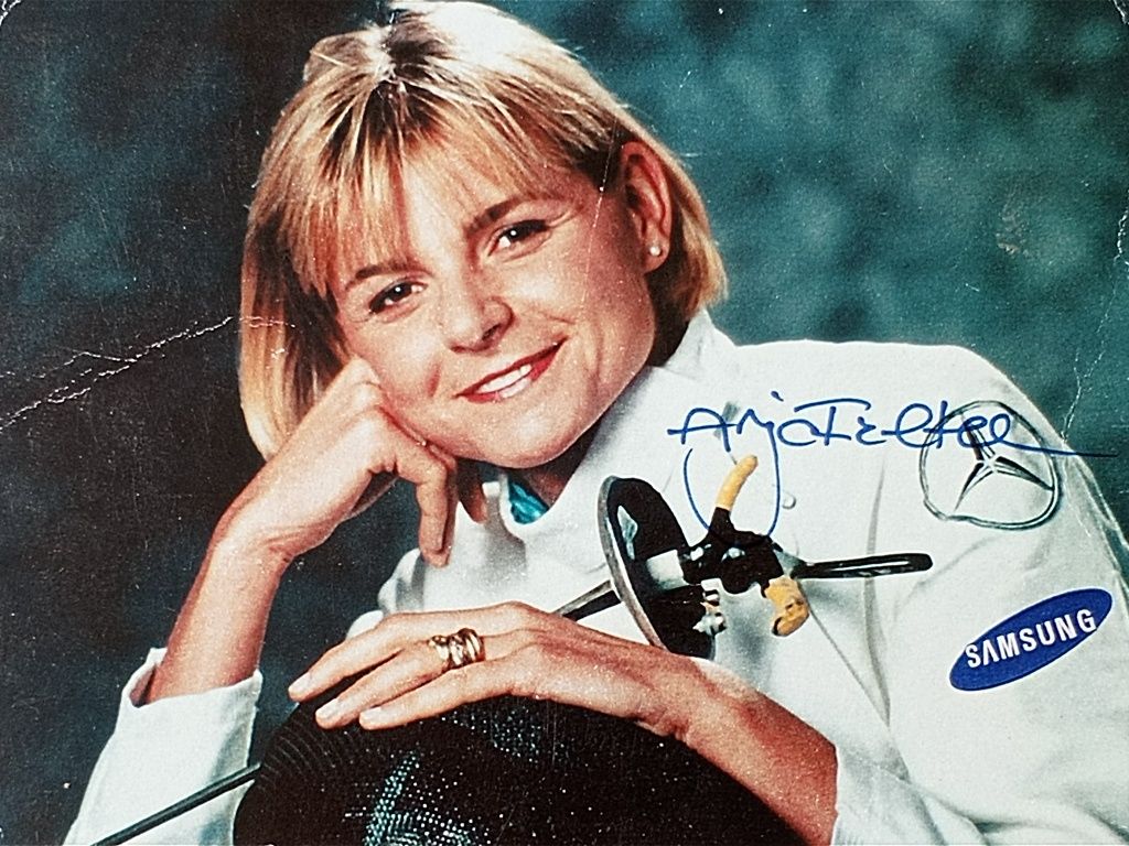 Anja Fichtel Фехтування Автограф Олімпійська Чемпіонка 1988 Рапіра