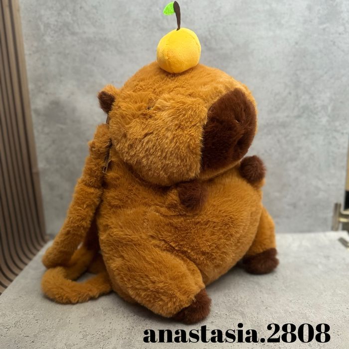 Рюкзак дитячий мʼяка іграшка Капібара 35 см  мягкая игрушка Капибара