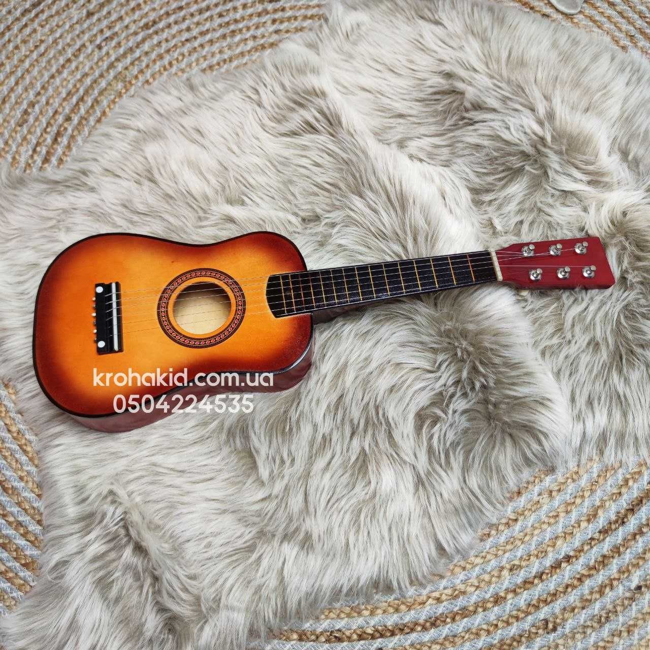 Гітара M 1370 дерев'яна 52 см струни 6 шт запасна струна медіатор