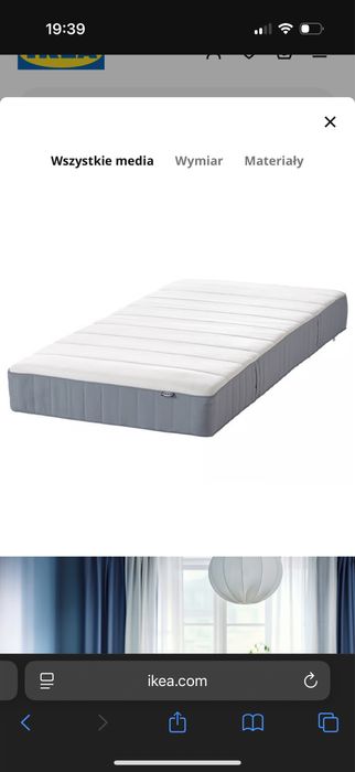 Materac 90x200 ikea nowy
