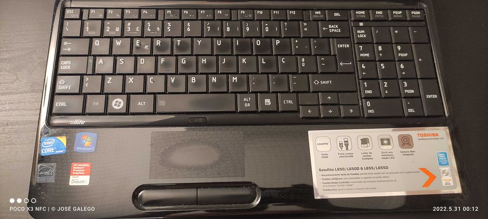 PC Portátil Toshiba