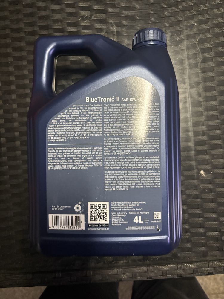 4 litros de Óleo ARAL Blue Tronic I SAE 10W-40