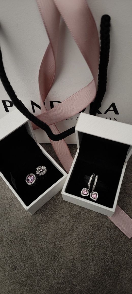 Pandora Пандора  набор набір браслет підвіска сережки