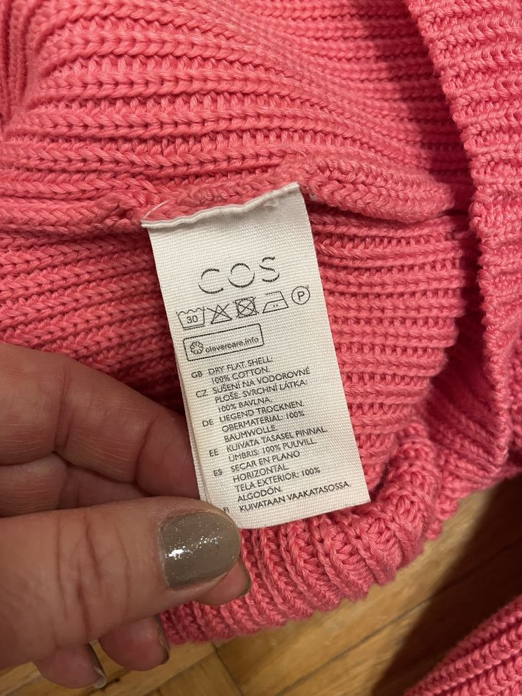 Sweter marki COS lososiowy bawelna100% r. L